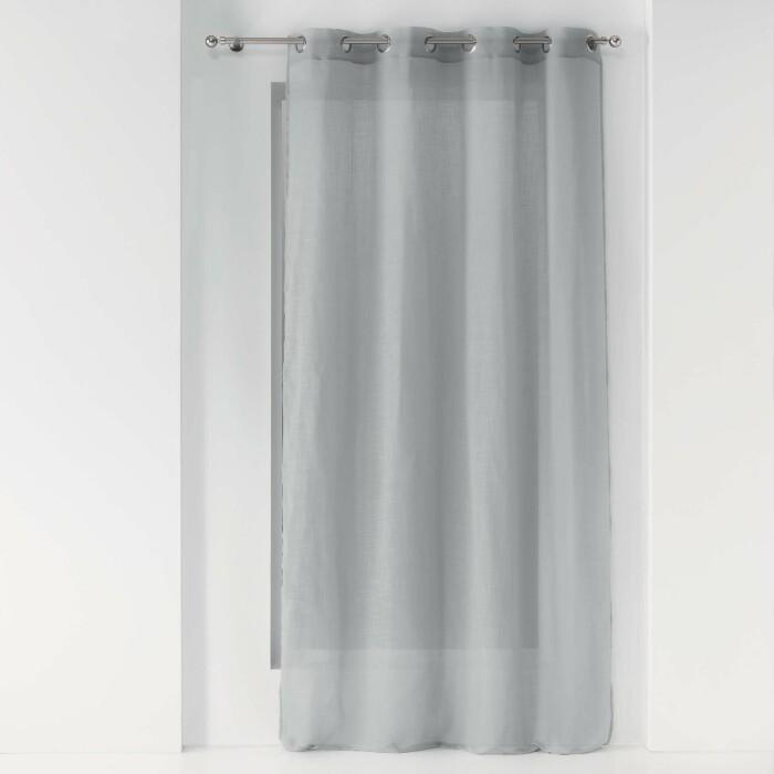 PANNEAU OEILLETS 140X240CM EFFET LIN TISSE ZAZY GRIS