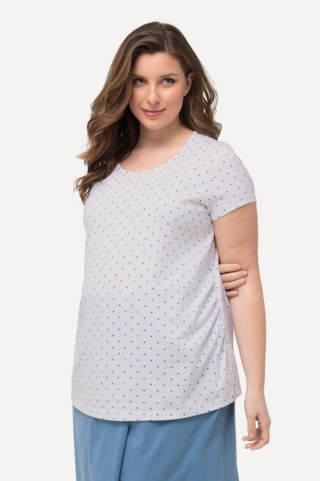 Bellieva-T-Shirts, 2er-Pack, Rundhals, Halbarm, seitl. Raffung, Biobaumwolle, GOTS