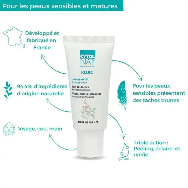 Cytolnat - Creme de Iluminador Anti-Manchas Escuras com Ácido Kójico