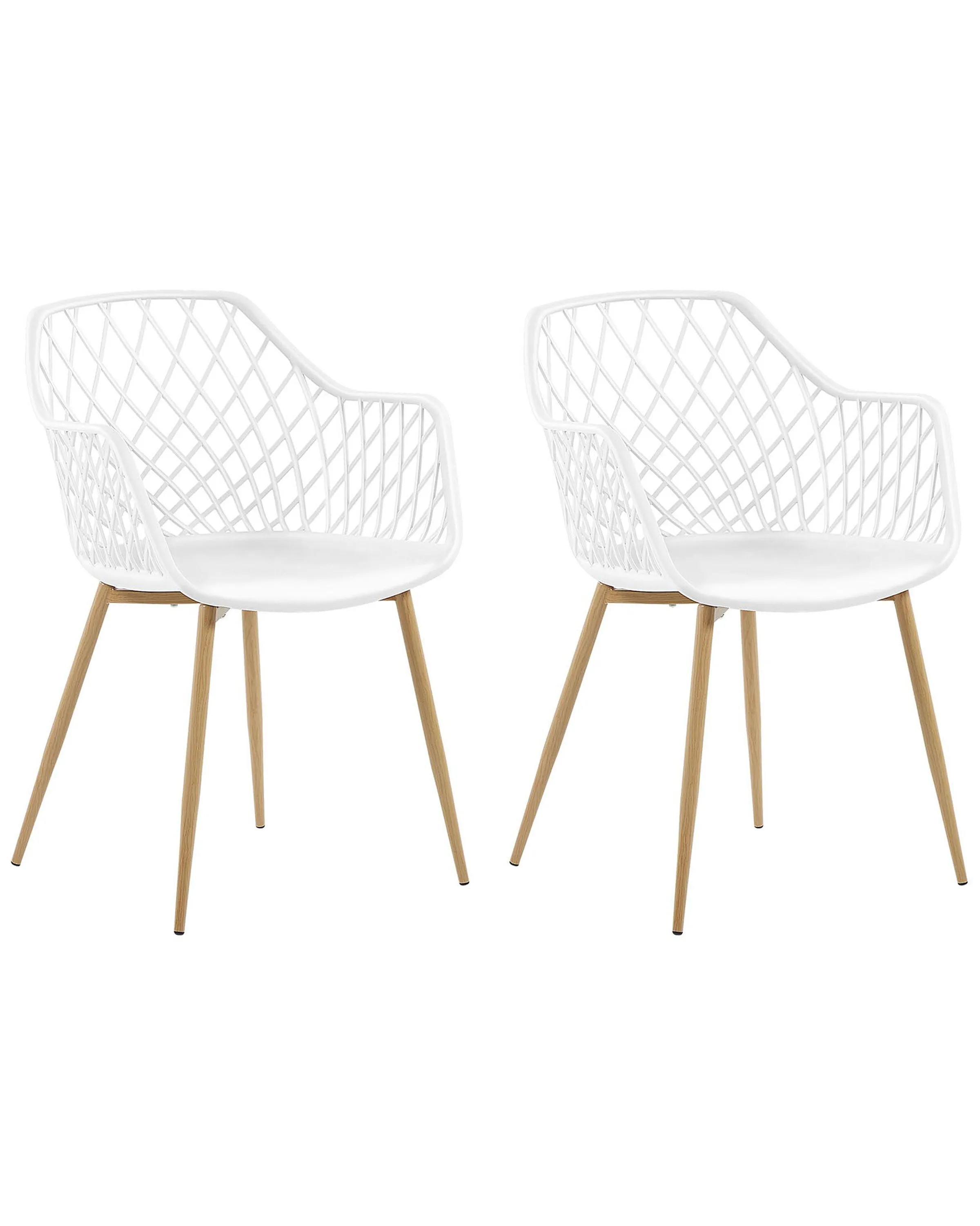 Set van 2 eetkamerstoelen NASHUA Wit