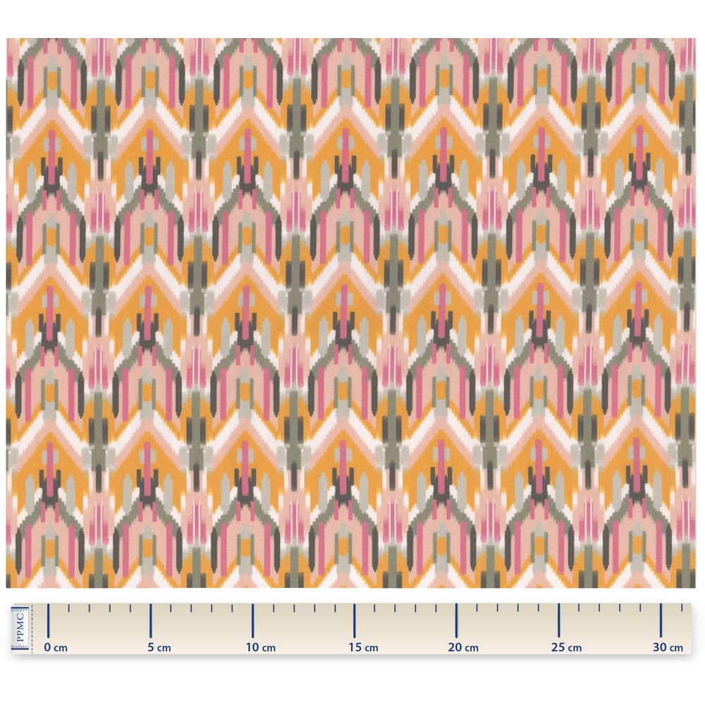 Tissu Voile Ikat Ocre