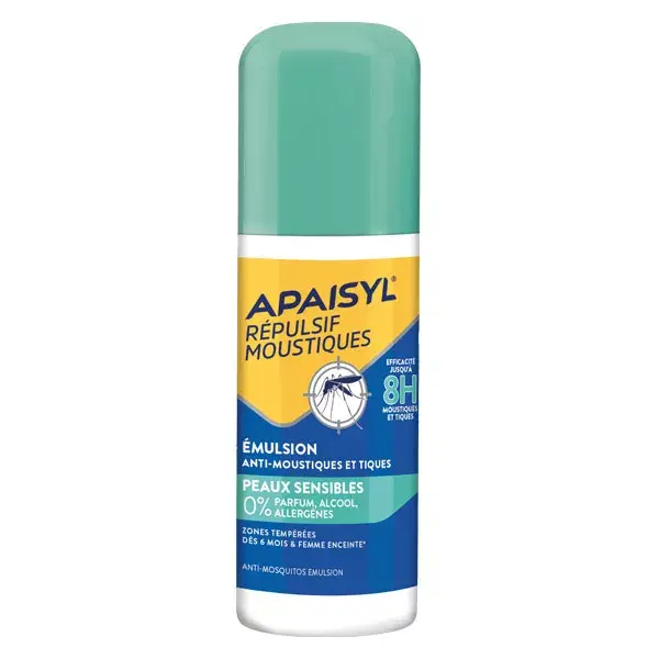 Apaisyl Emulsão Antimosquito para Pele Sensível, Zonas Temperadas, 90ml