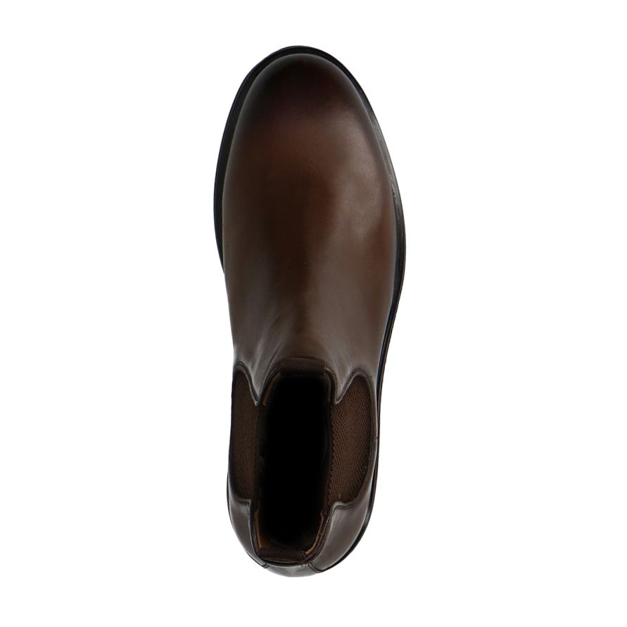 Bruine leren chelsea boots