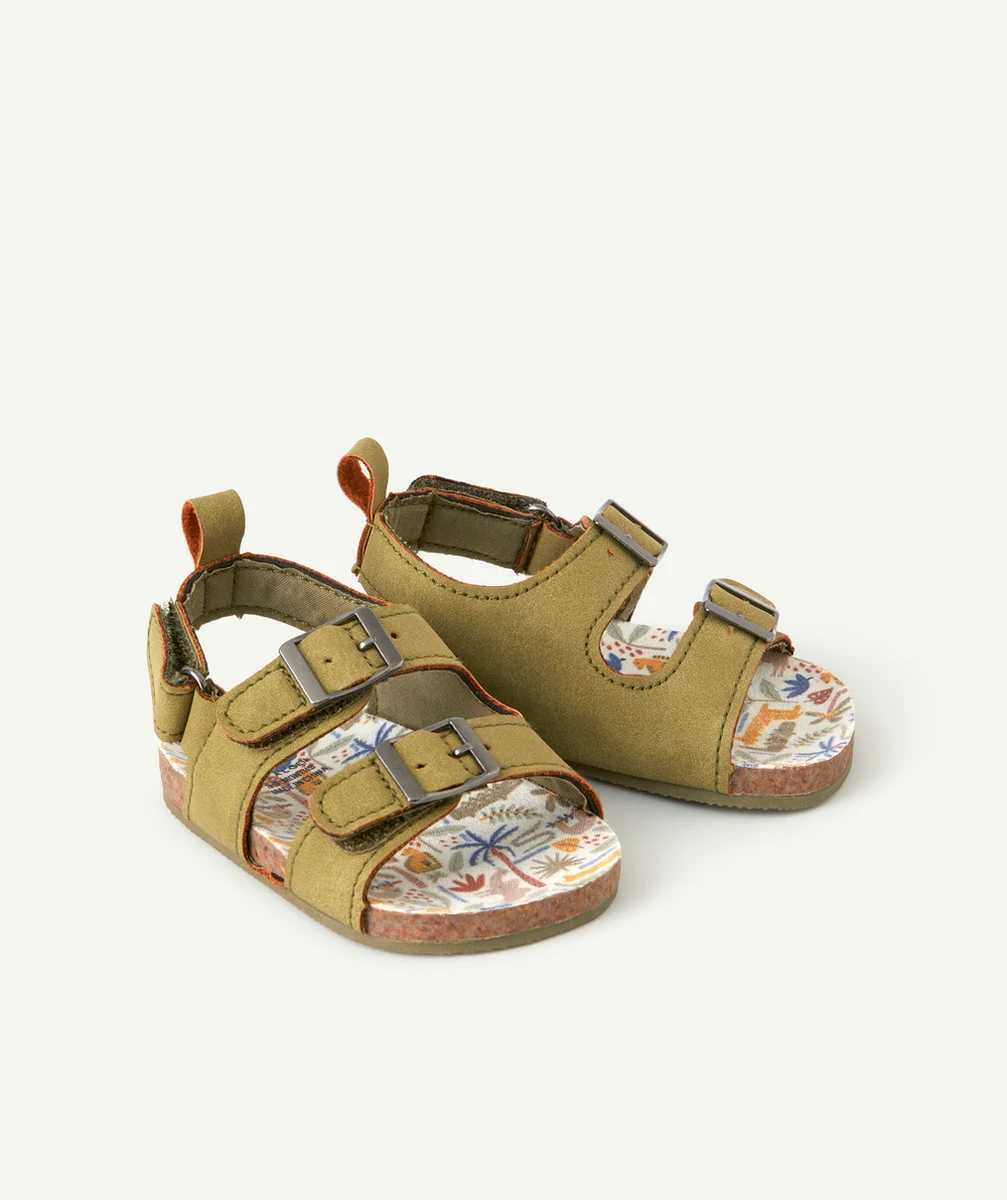CHAUSSONS BÉBÉ STYLE SANDALES KAKI