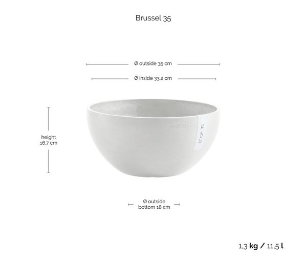 Ecopots Kunststoff-Topf Brussels, rund