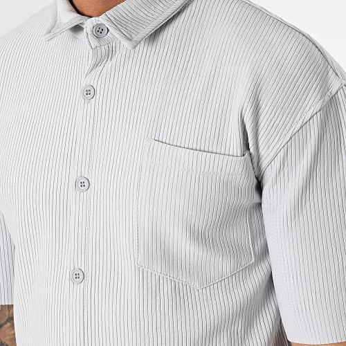 Chemise Manches Courtes Gris