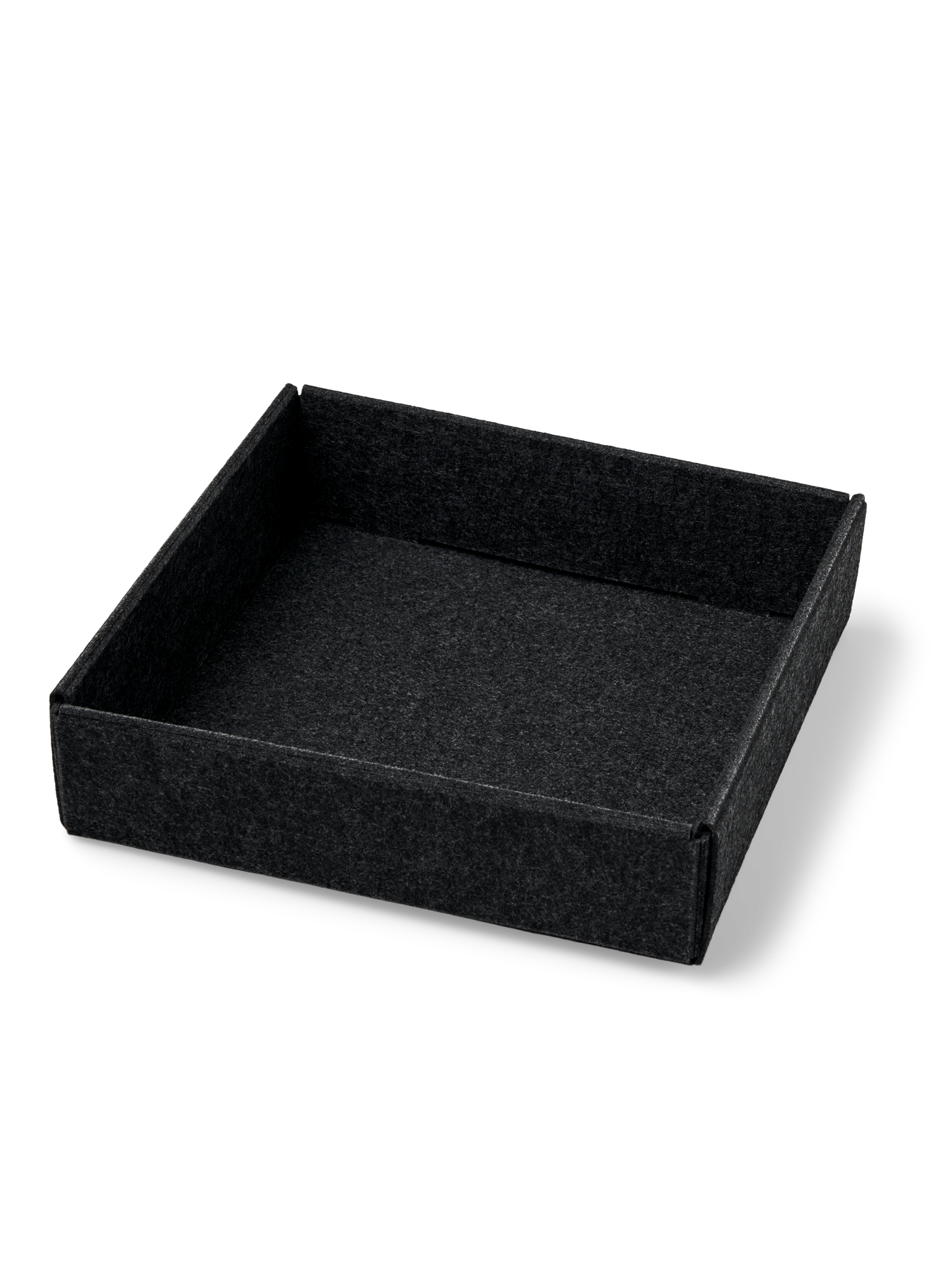 Opbevaringskurv | Polyester. 24 x 24 x 6 cm. | Silver Grey