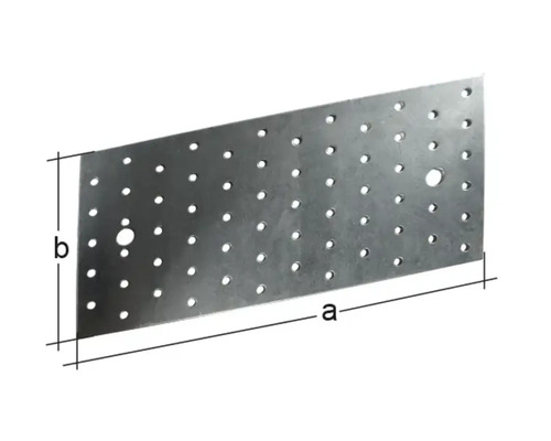 Geperforeerde plaat 240 x 60 mm, sendzimir verzinkt, 1 stuk