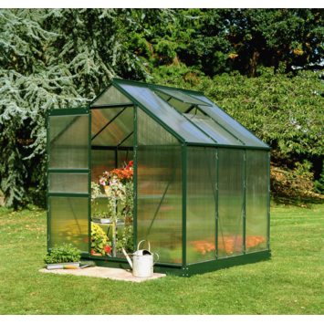 Tuinkas Royal Well groen Popular met polycarbonaat