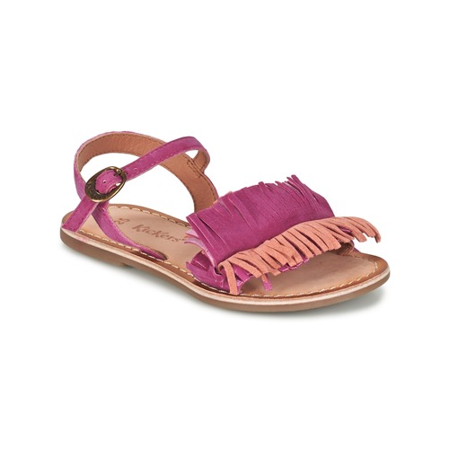 Kickers - DIXFROUFROU KID - Fuchsia / Corail