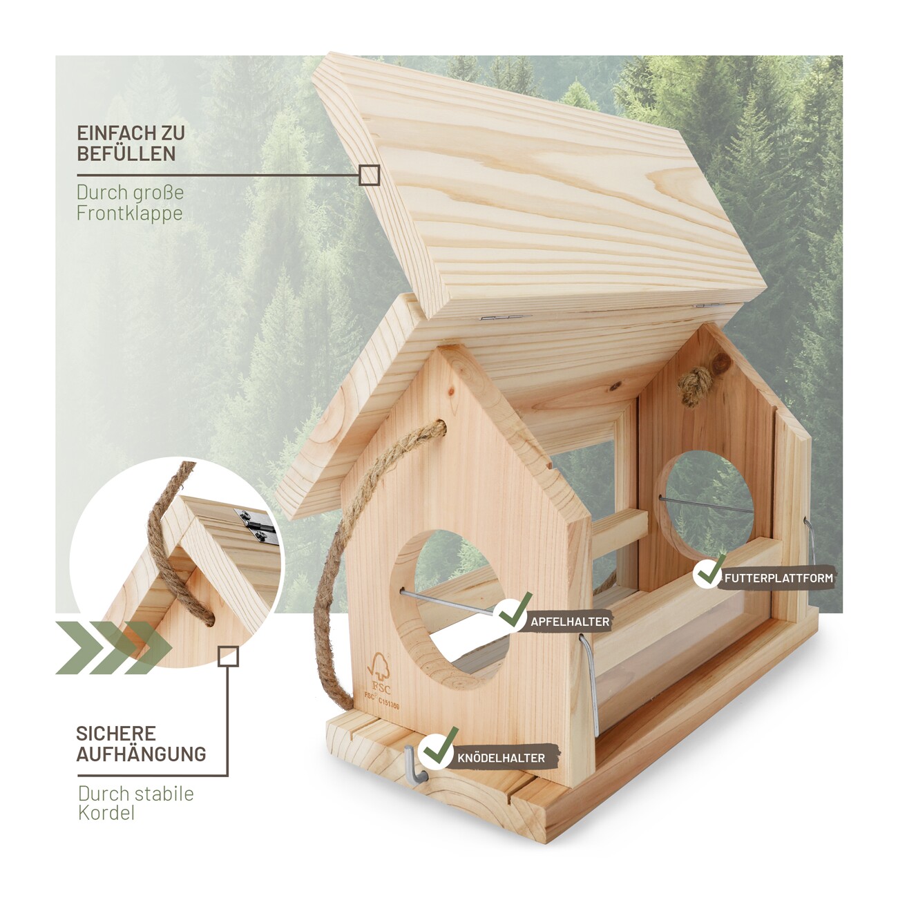 wildtier liebe Vogelfutterhaus