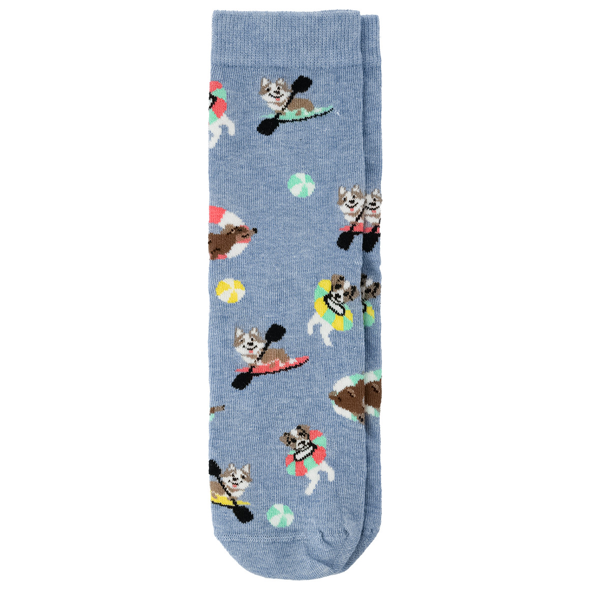Gina Benotti 1 Paar Damen Socken mit Hunde-Motiven blau