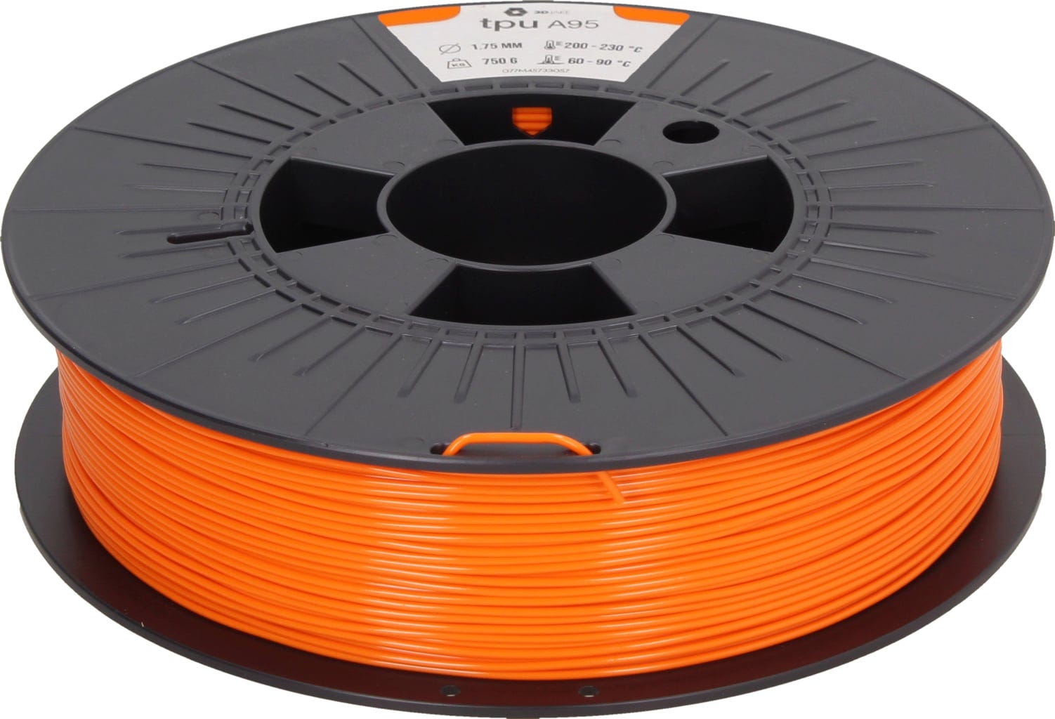 3DJAKE  TPU A95 Orange, 1,75 mm / 750 g    Flexibles TPU Filament mit Shore-Härte A95 in Orange
