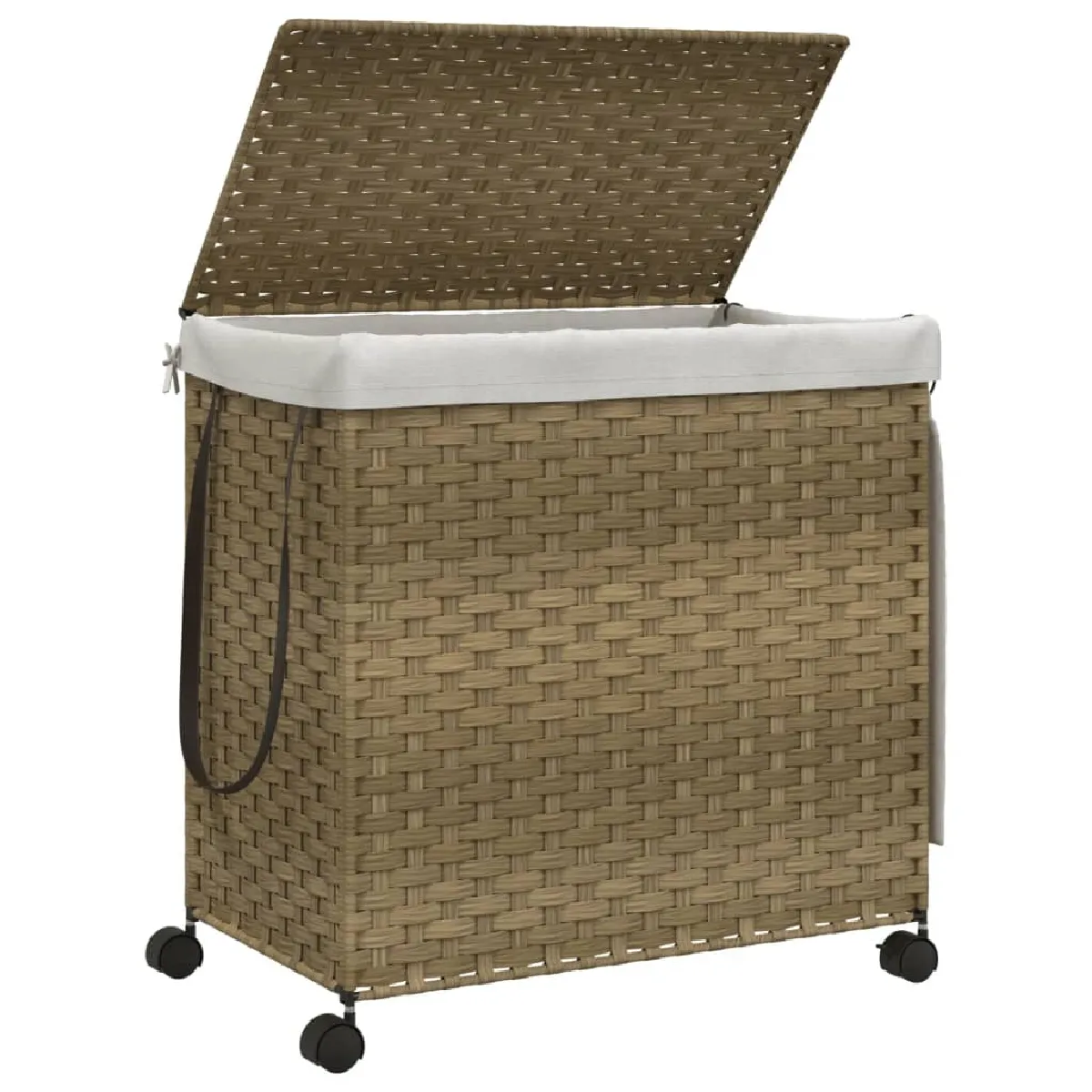 VidaXL Panier à linge avec roulettes - Résine