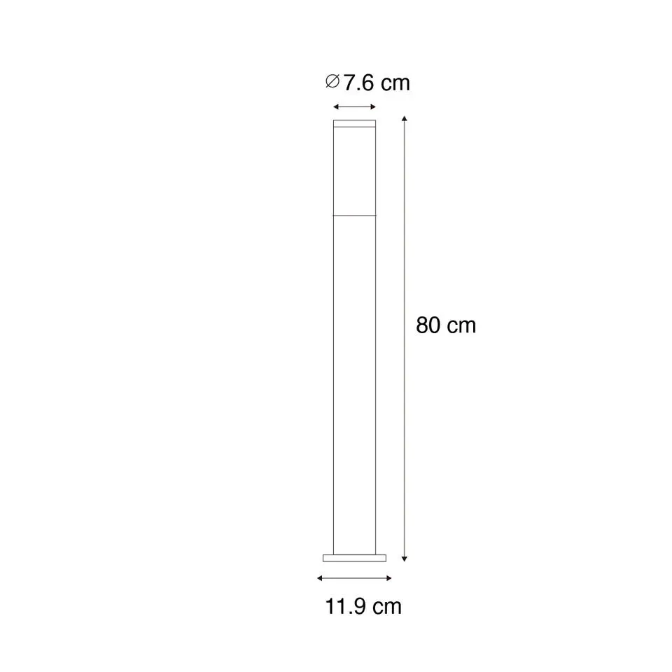 Qazqa staande buitenlampen rox zwart e27