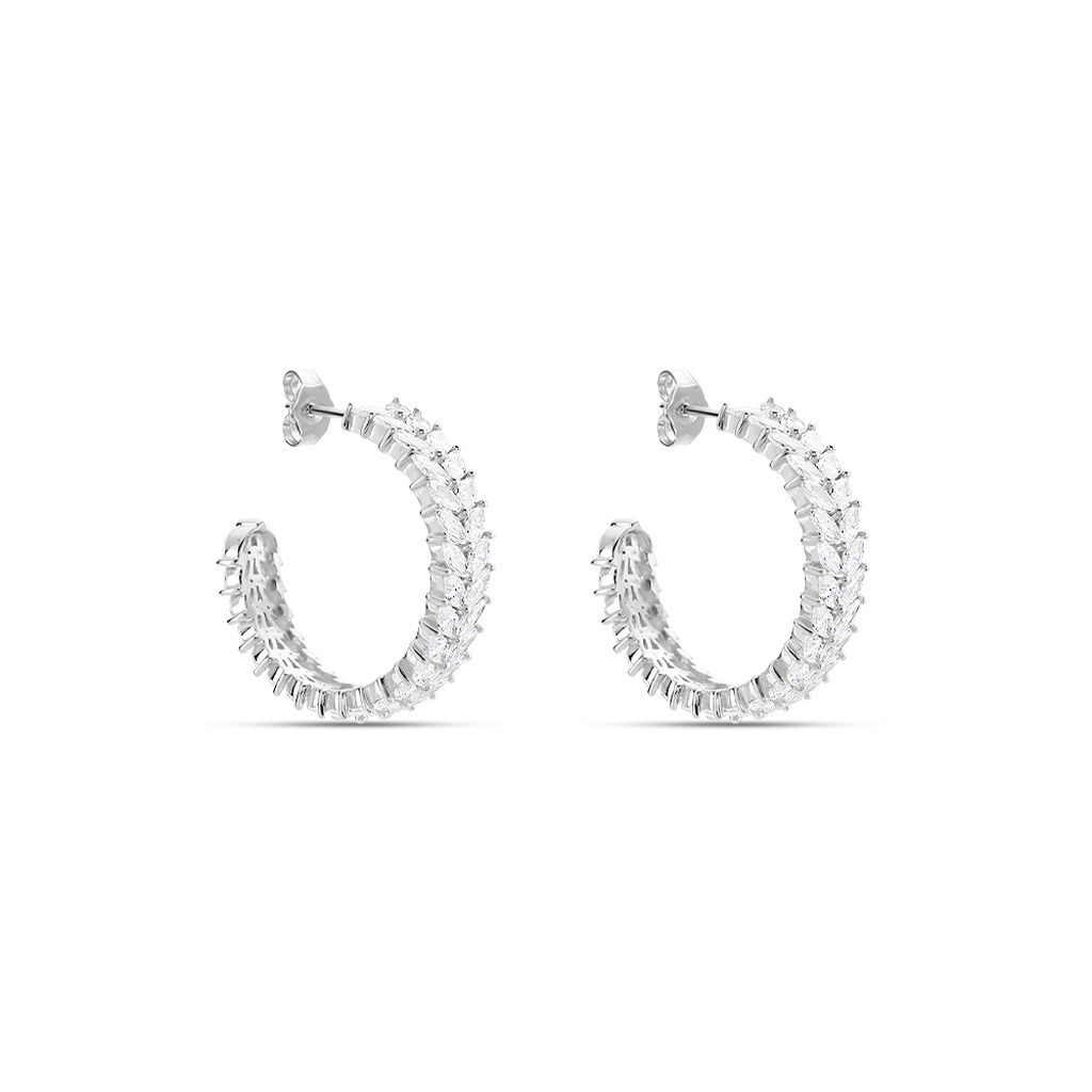 Créoles Jovan Argent Blanc Oxyde De Zirconium