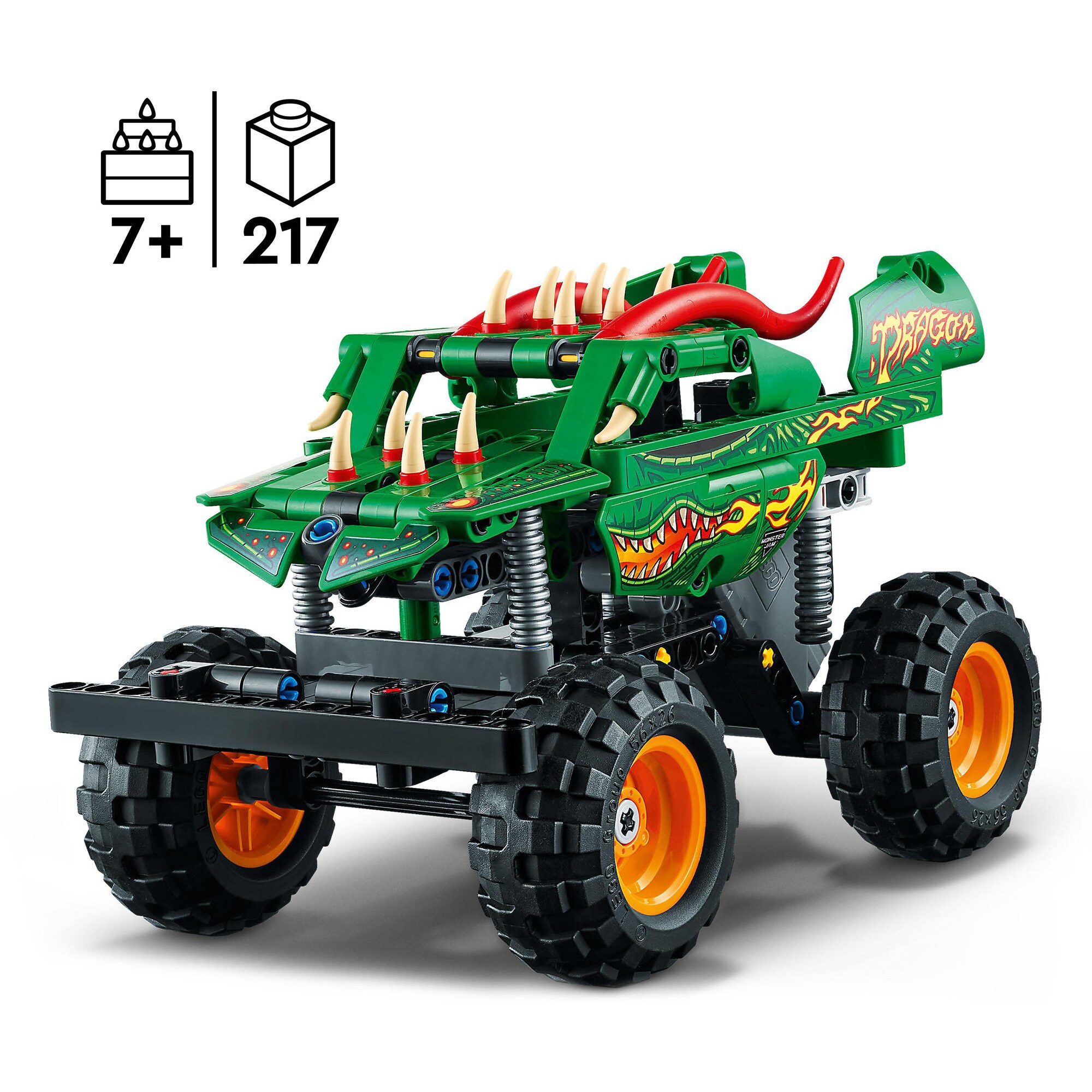 LEGO Konstruktionsspielzeug Technic Monster Jam Dragon