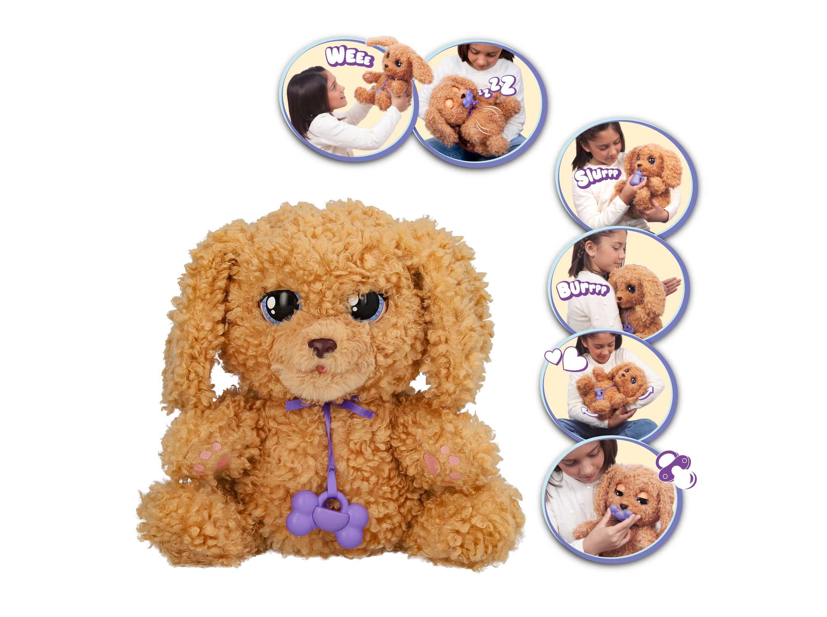 PELUCHE LABRADOODLE BABY PAWS INTERATIVO
