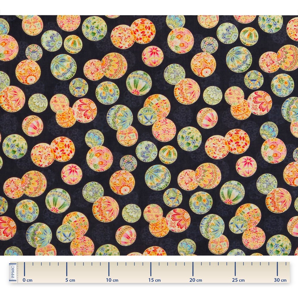 Coupon Tissu 50 Cm Bulles Dorées