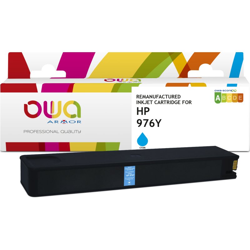 Cartouche d'encre remanufacturée OWA - standard - Cyan - pour HP 976YC