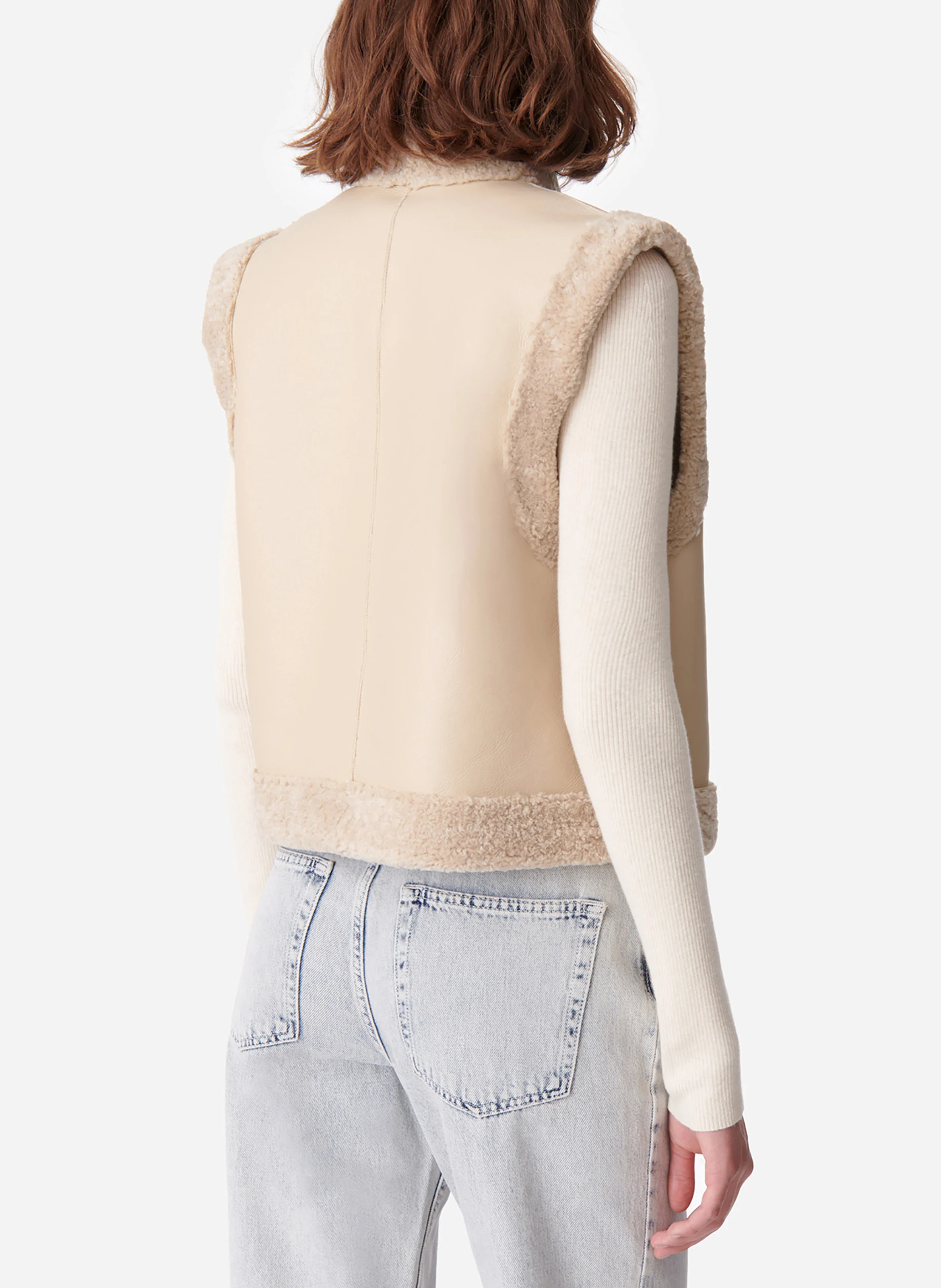 DAMAN - Gilet droit sans manches | Beige