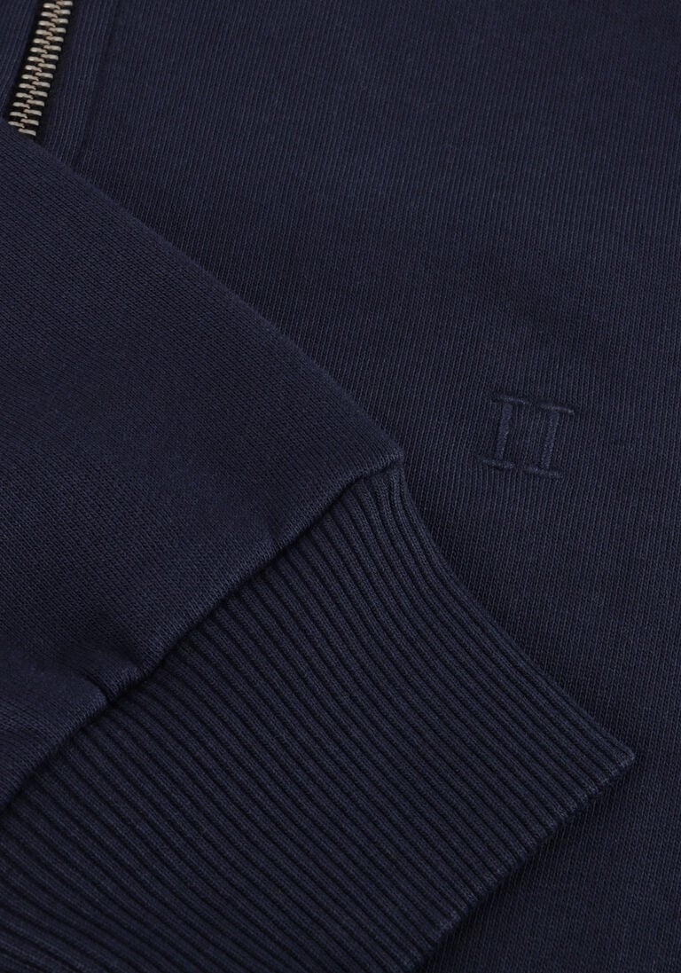 donkerblauwe les deux trui norregaard tonal half-zip sweatshirt