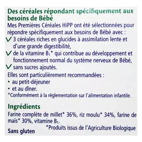 Hipp Organic 100% Cereal - Meus Primeiros Cereais +4m - 250g