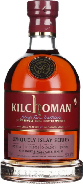 KILCHOMAN AN SAMHRADH 2016 PORT SINGLE CASK 70CL