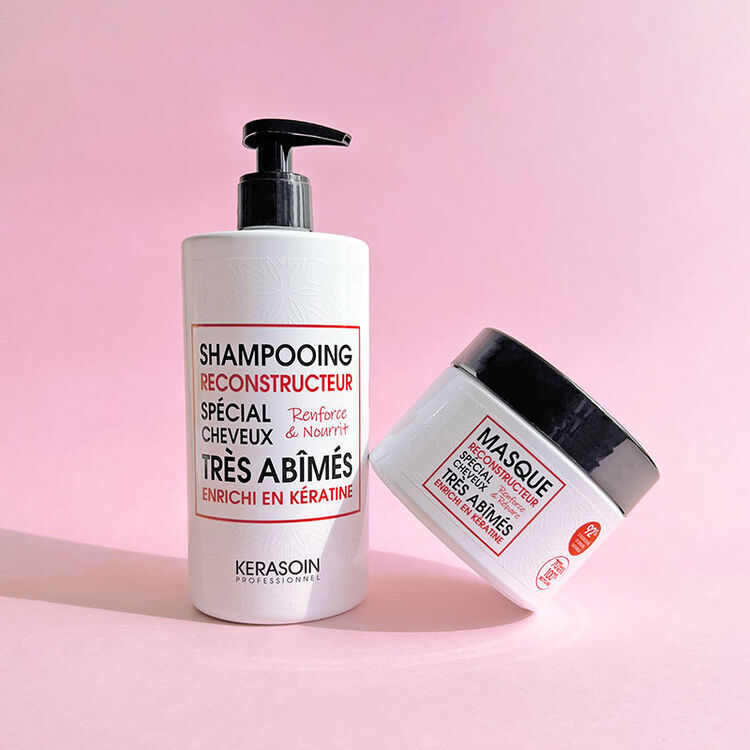 Rituel trio reconstructeur à la kératine shampooing masque et sérum