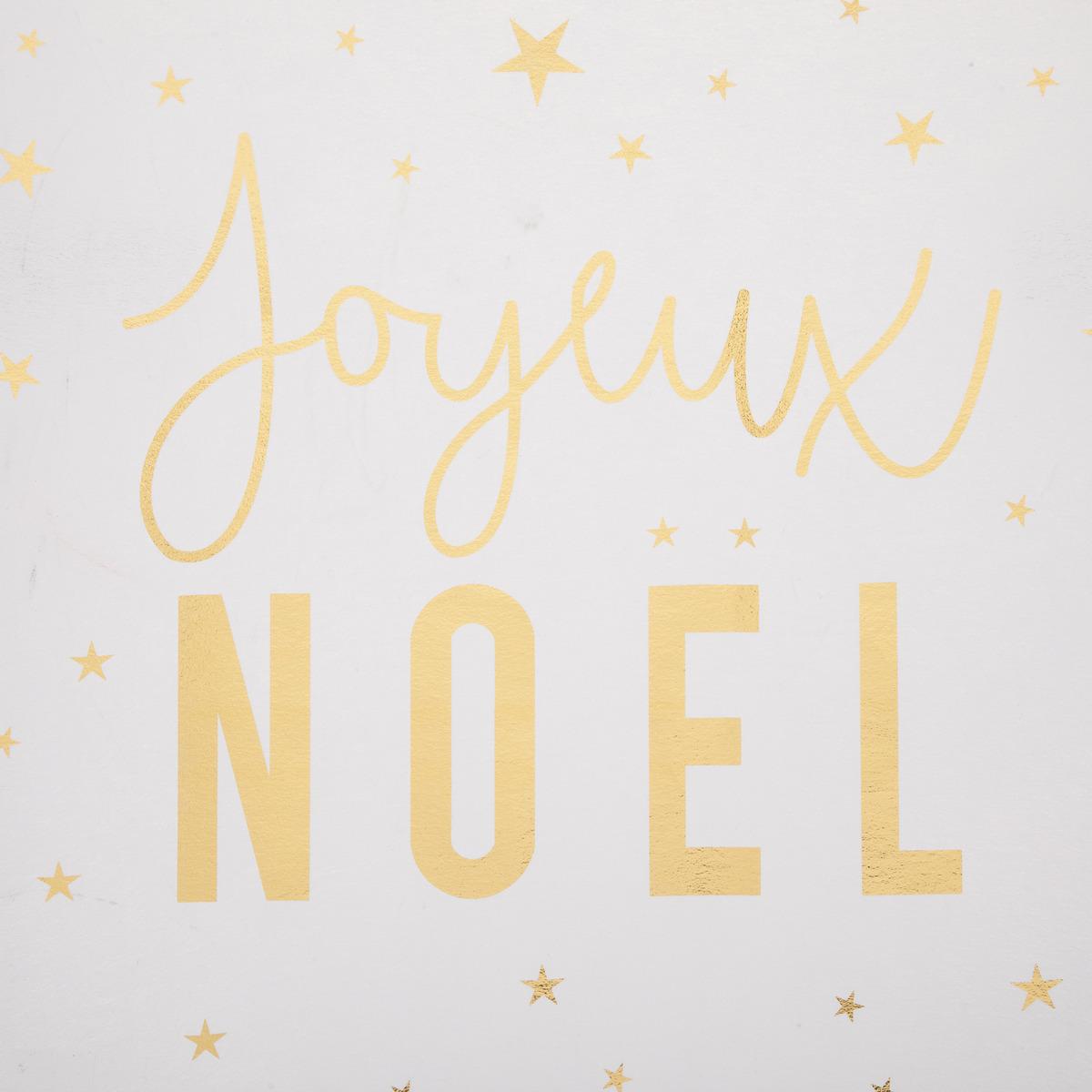 TISSU JOYEUX NOEL BLANC IMPRIME OR 28X500CM