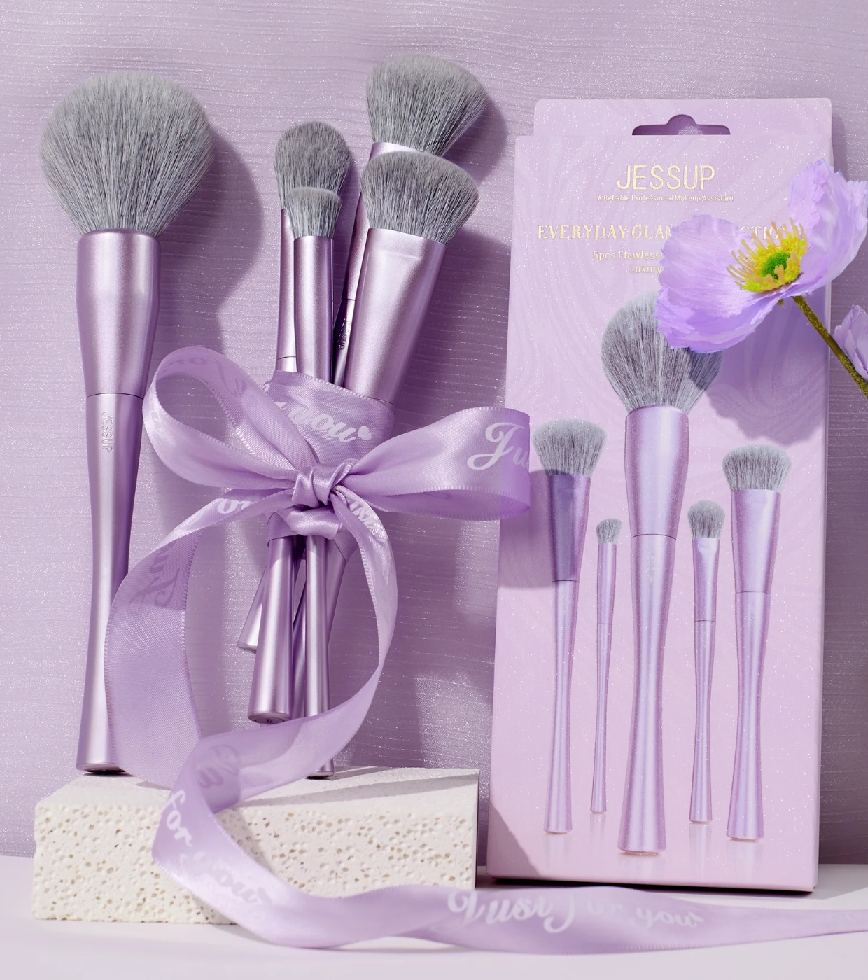 Jessup Beauty - *Everyday Glam* - Conjunto de pincéis 5pc Flawless - T514