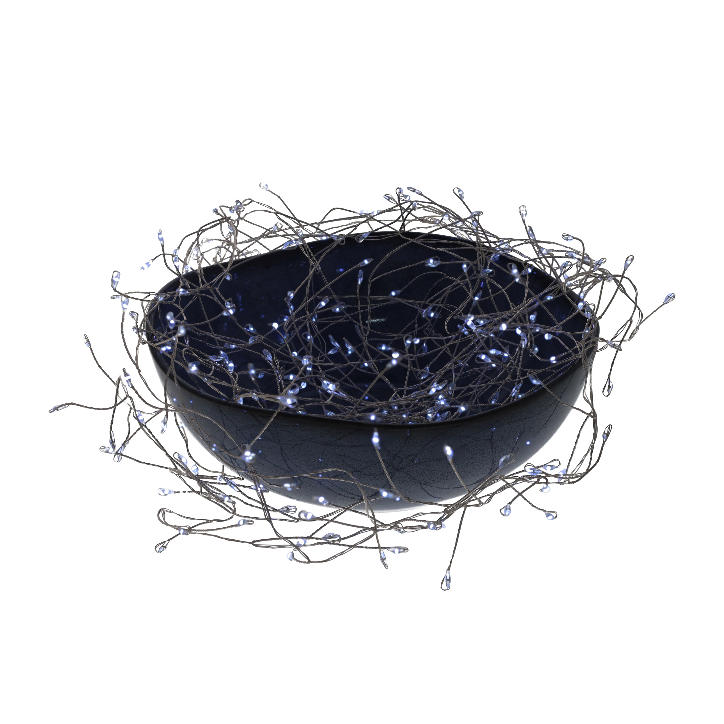 (9m) 300 LED's Deko Draht Lichterkette Feuerwerk Outdoor Beleuchtung 8 Modi   Fernbedienung IP44 (Batteriebetrieben) - Kaltweiss