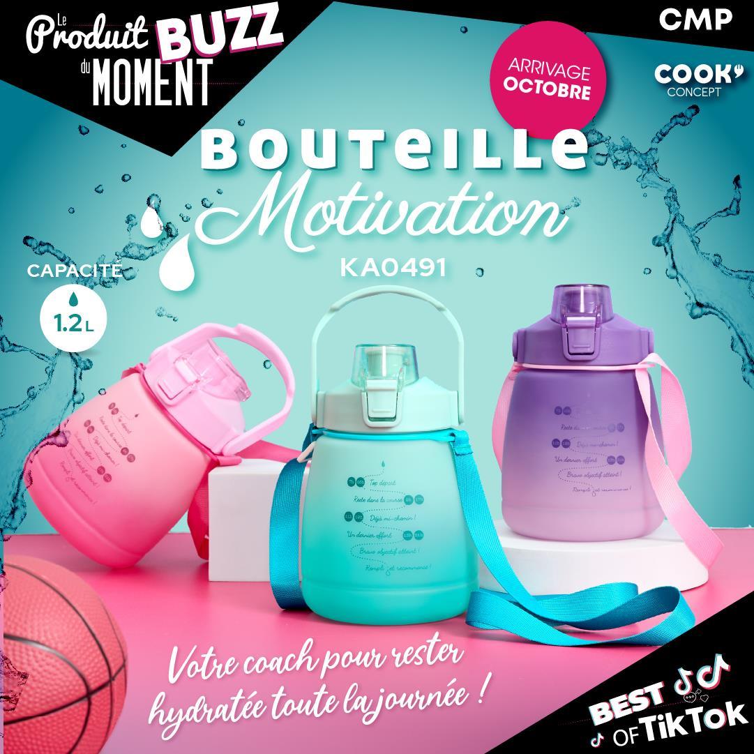 BOUTEILLE MOTIVATION COMPACTE 1.2L AVEC SANGLE