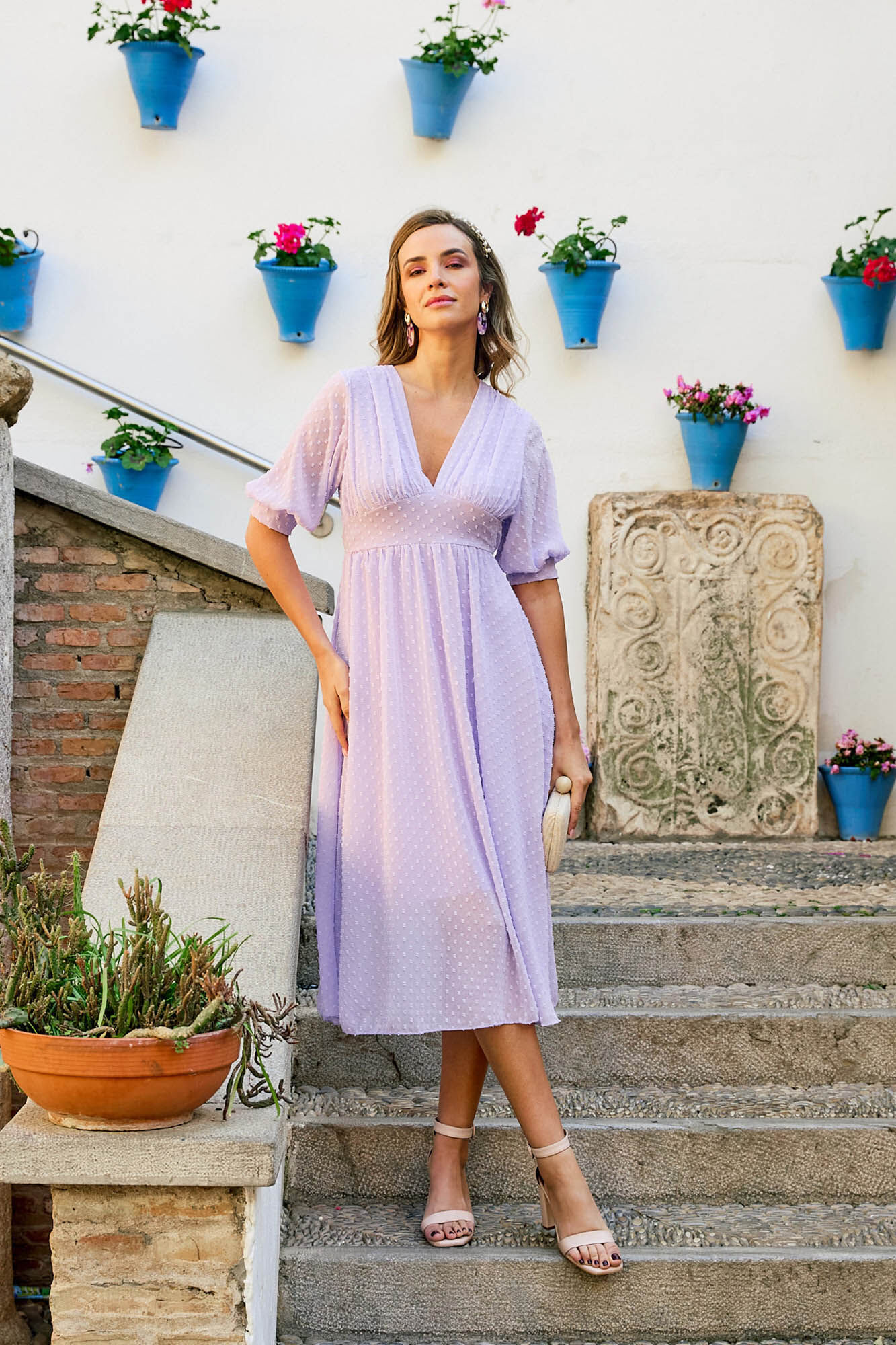 Vestido longo plumeti lilás - Roxo
