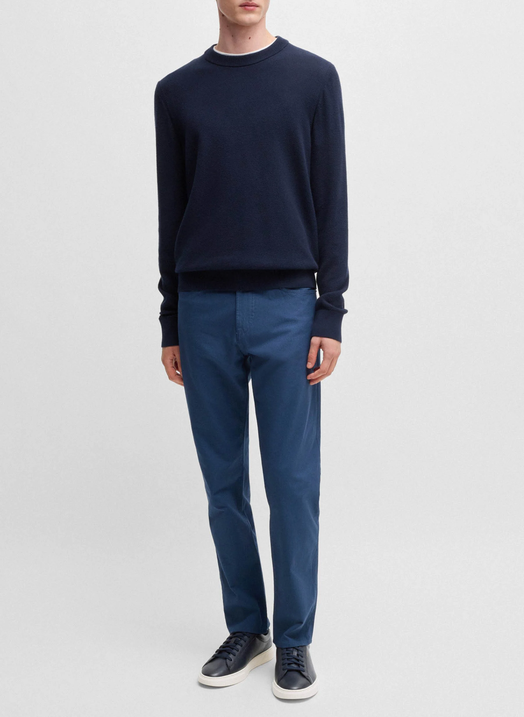 Baskets basses en cuir | Bleu