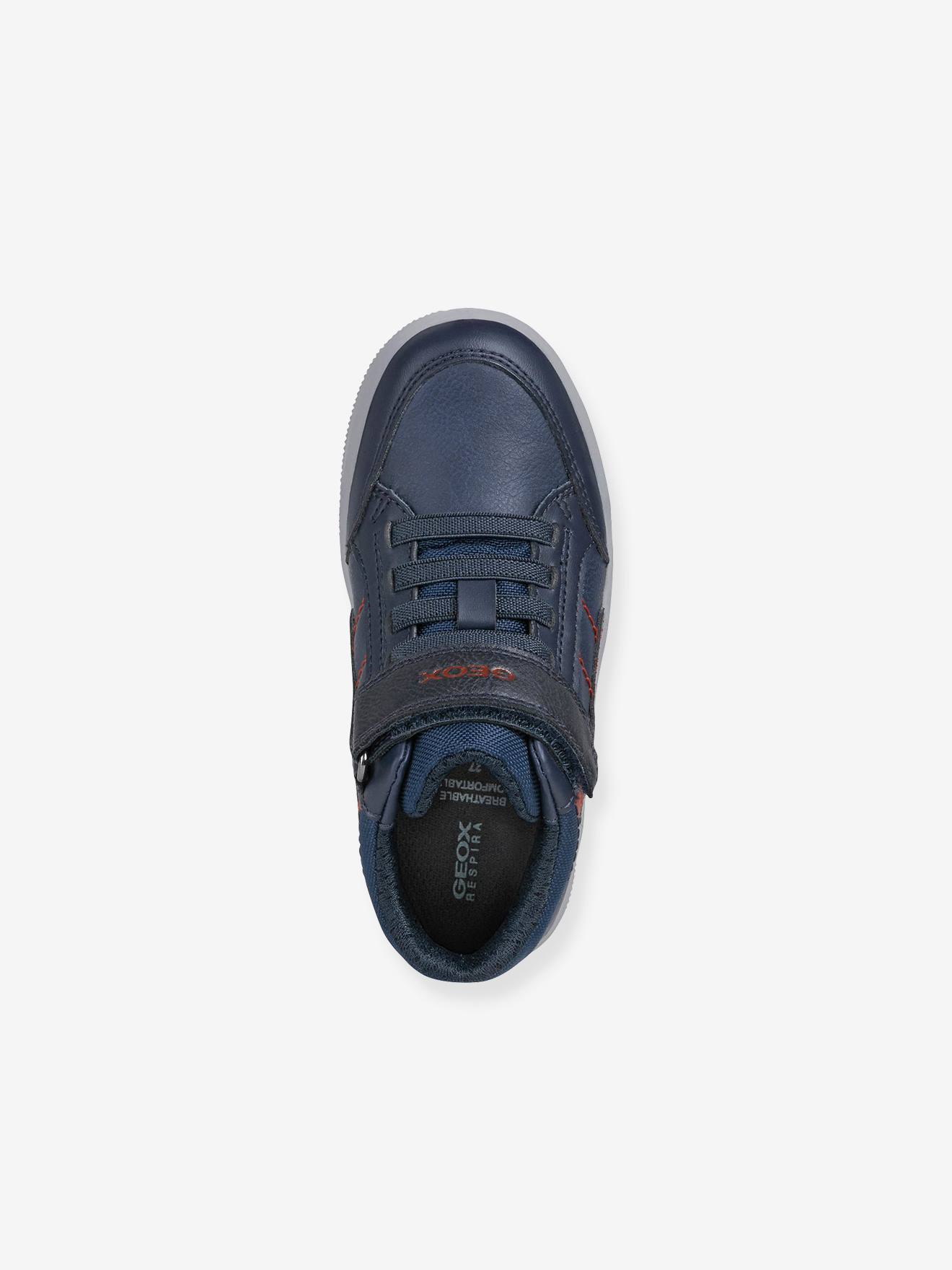 Tênis MID J Arzach Boy GEOX®, azul escuro liso com estampas.