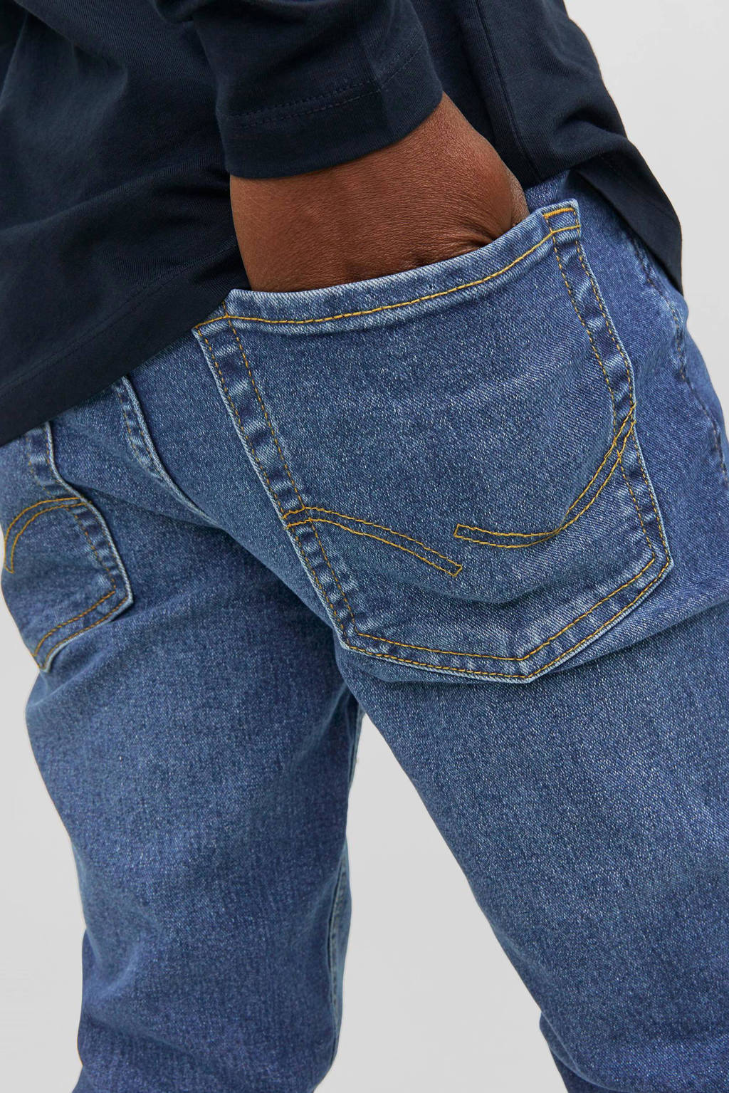 JACK & JONES low waist skinny jeans JJILIAM JJORIGINAL blue denim