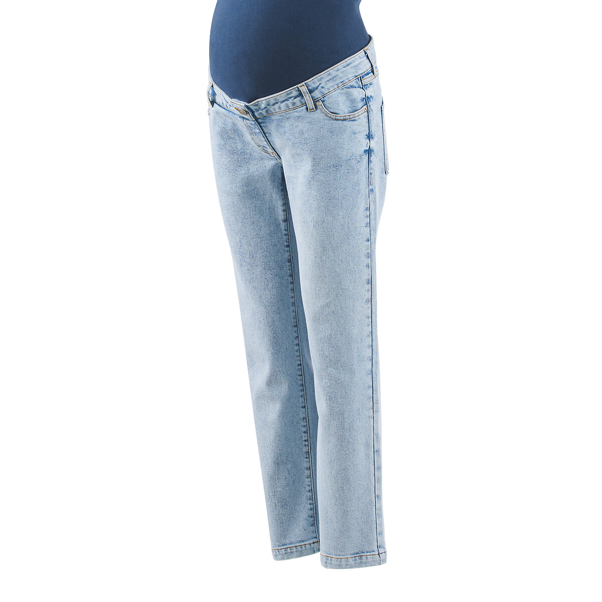 COLEÇÕES LA REDOUTE<br>Jeans de maternidade retos, cai-cai alto