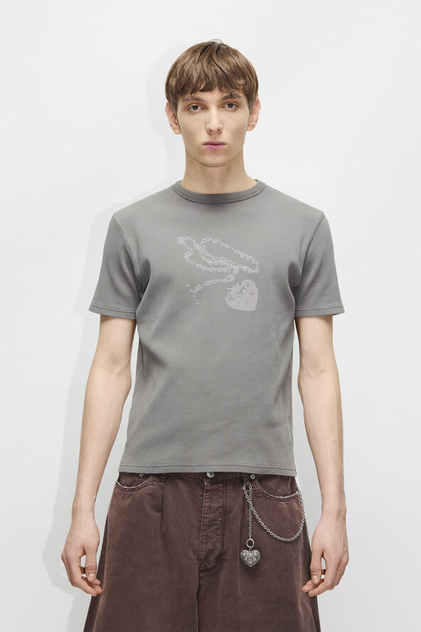 Hope SLIM TEE Granite grey print