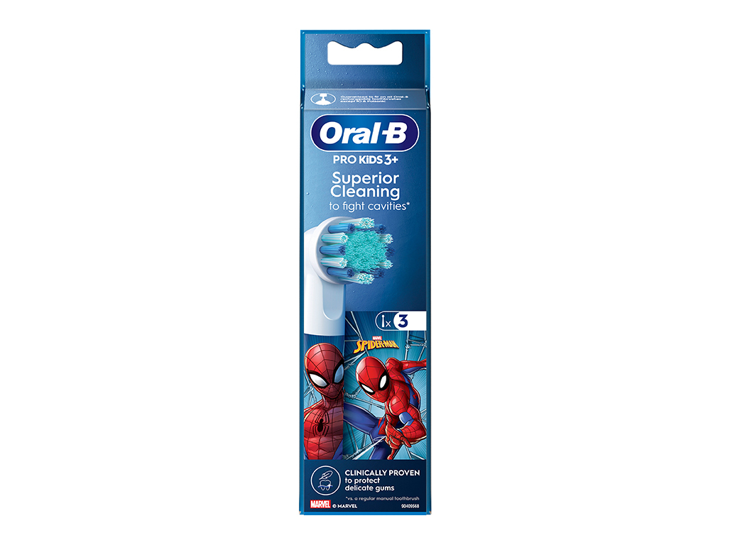 RECARGA ESCOVA ORAL B KIDS SPIDERMAN/FROZEN 3UN
