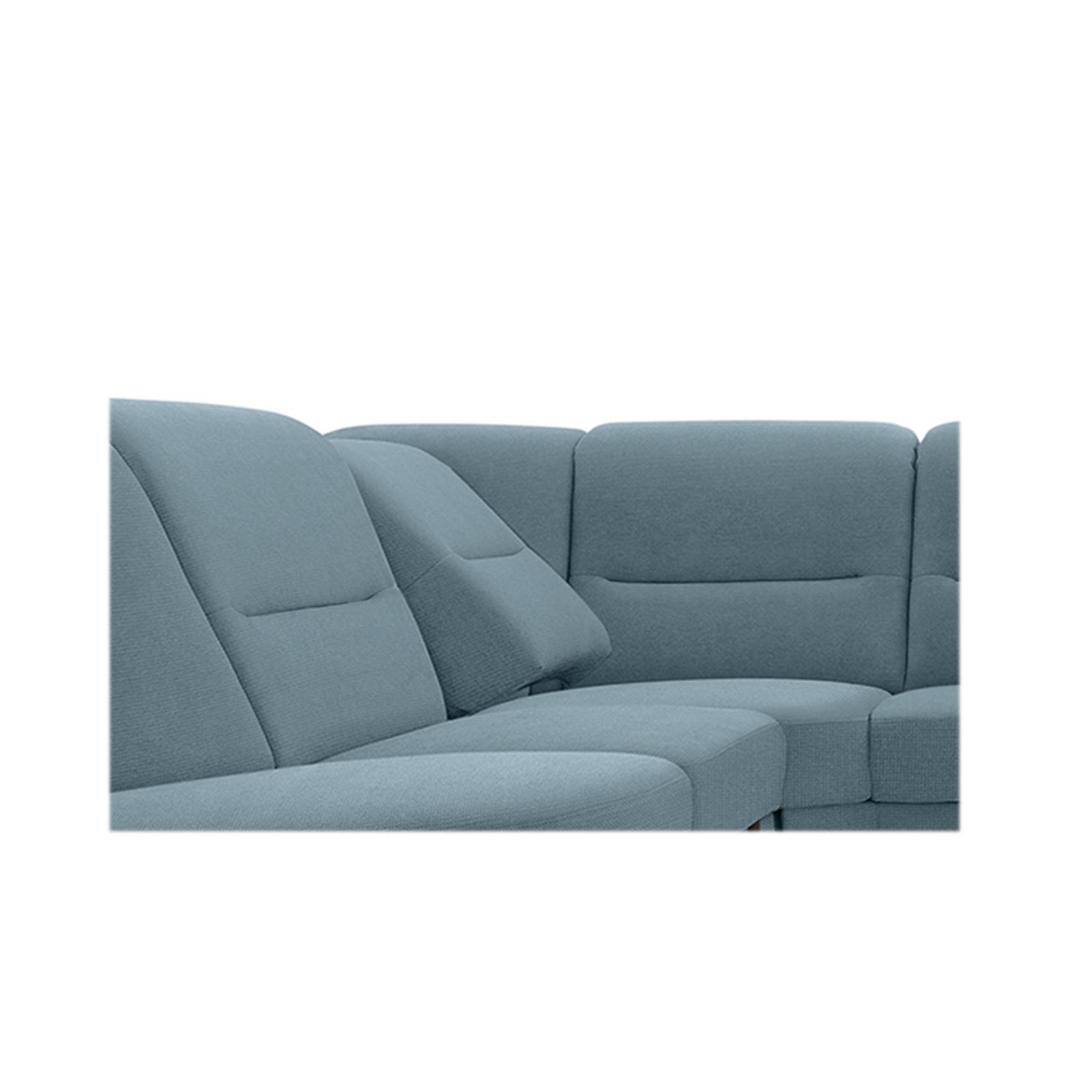 polsterpower Ecksofa - Belle ice - Basismodell - Ottomane links