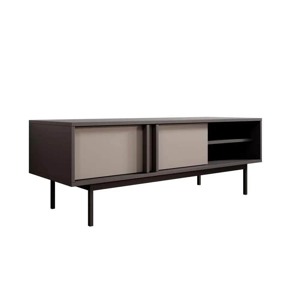 Meubella - Antigo - TV-Meubel - Beige/Antraciet - 123 cm