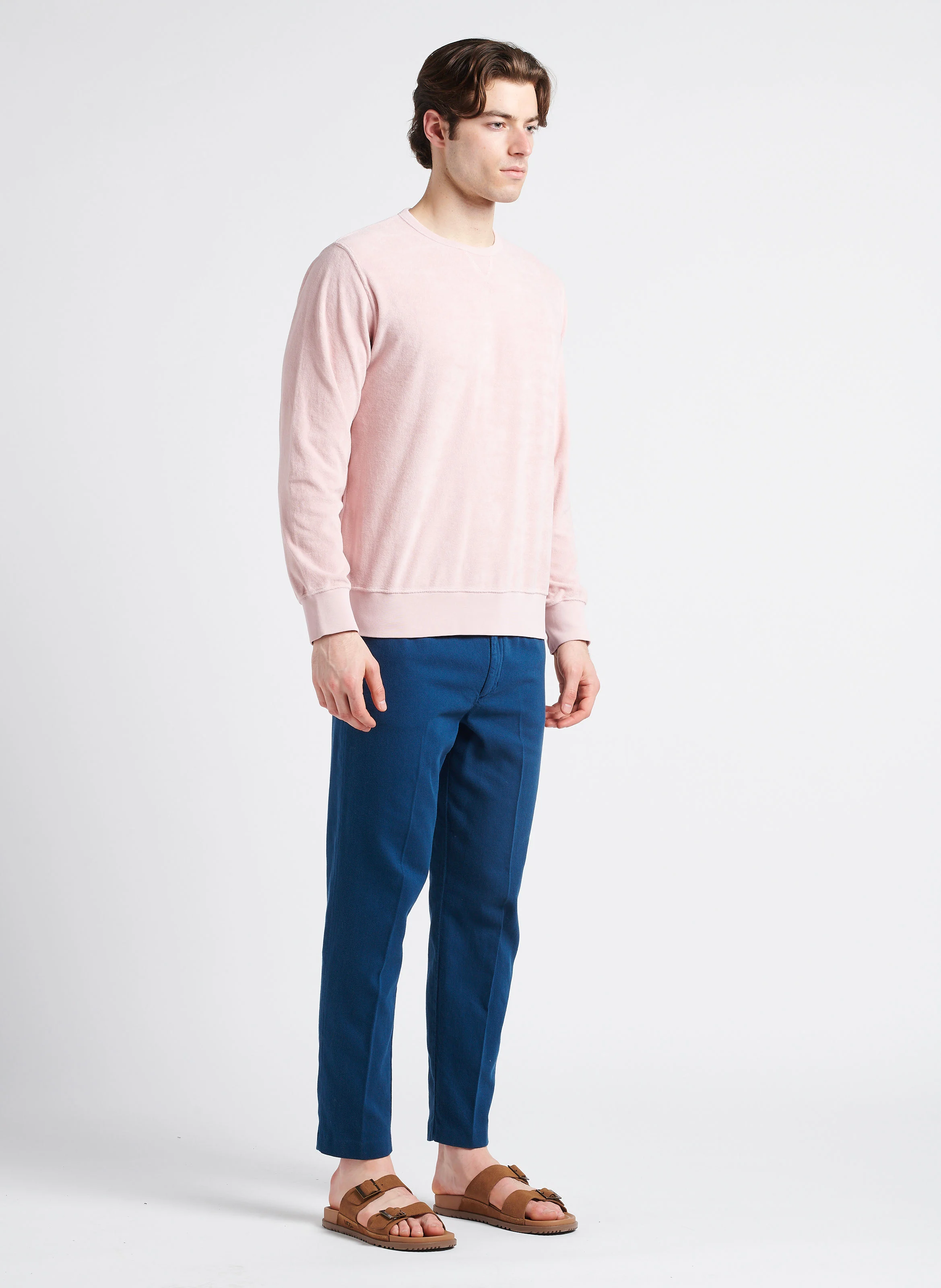 Sweat col rond droit | Rose