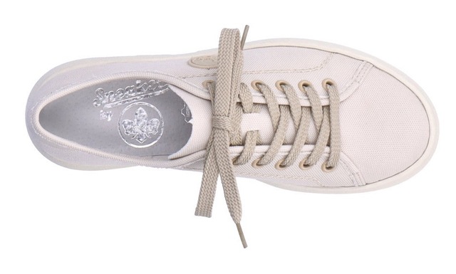 Rieker Plateausneaker  aus Canvas, Freizeitschuh, Halbschuh, Schnürschuh