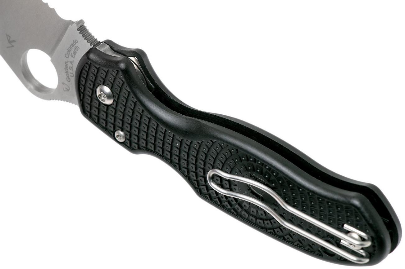 Spyderco Para 3 Lightweight C223PBK serrated FRN CTS-BD1N zakmes