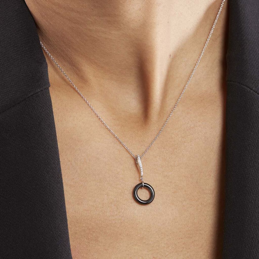 Collier Delphinia Argent Blanc Oxyde De Zirconium