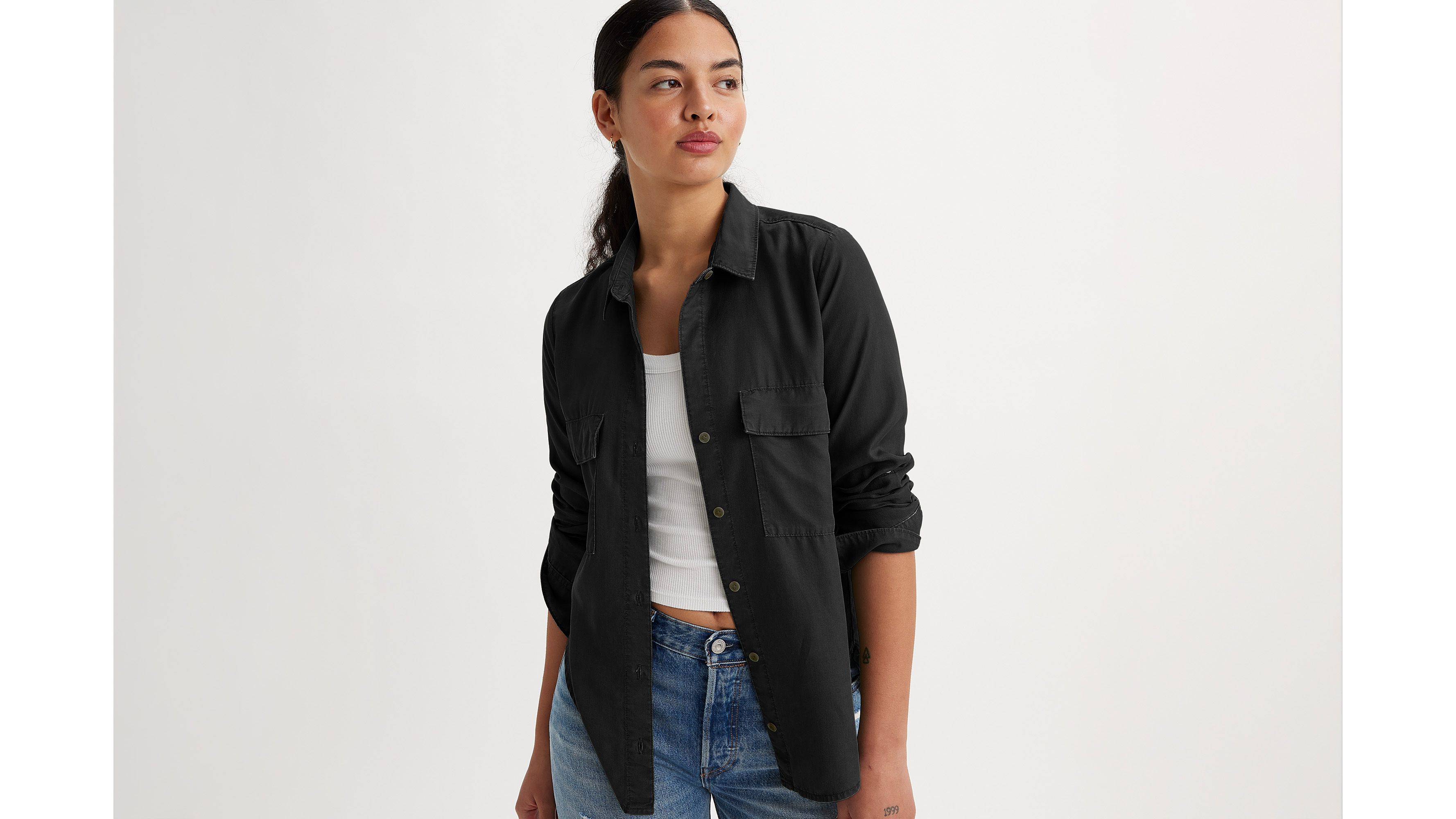 Chemise utilitaire Doreen - Caviar - Noir