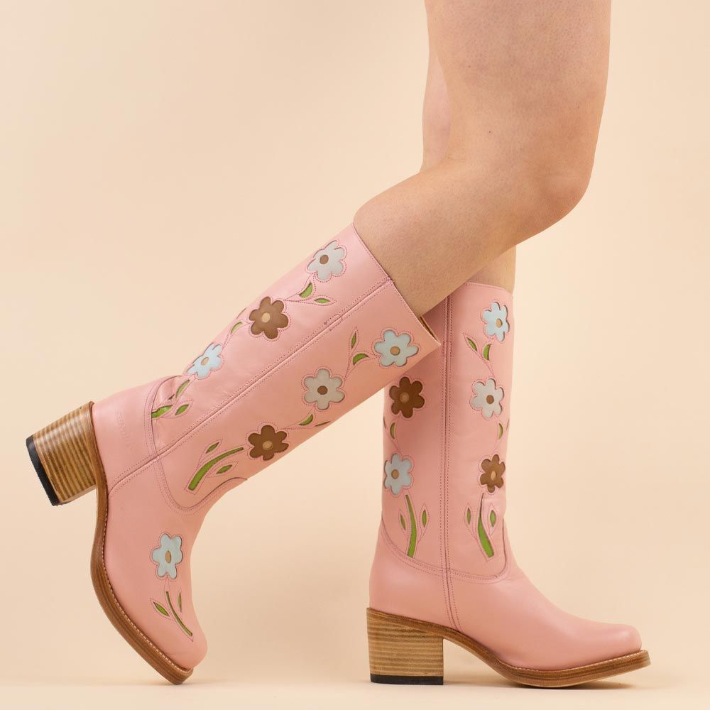 Sendra retro boots 4755 rosa roze