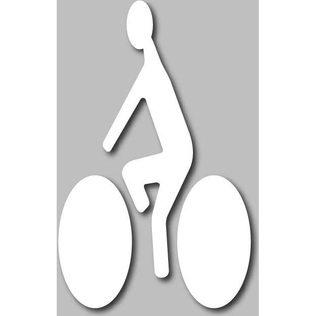 Pochoir adhésif - CYCLISTE - 80 cm ou 128 cm
