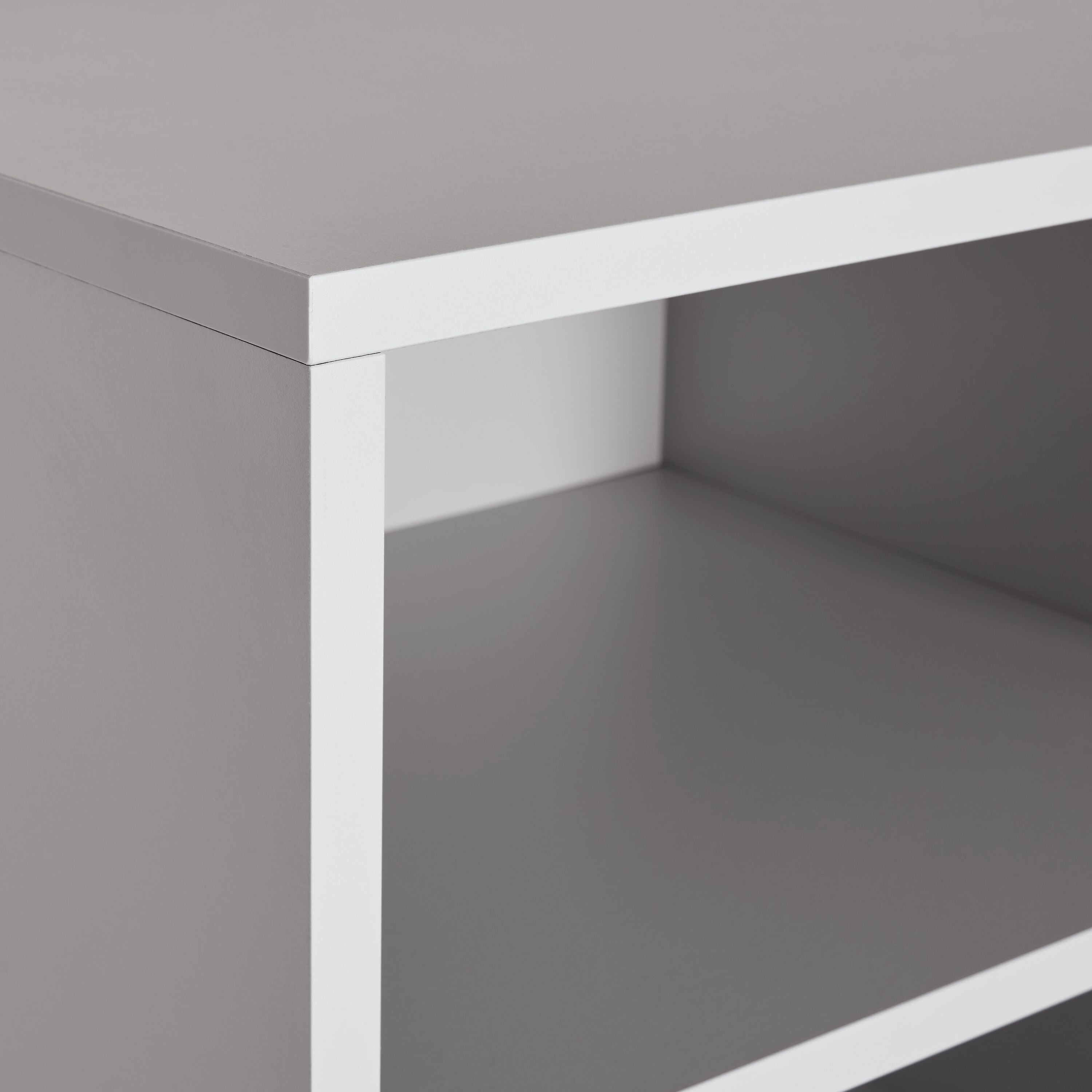 FINJA Highboard - Perlgrau / B: 80.0 cm x T: 36.0 cm x H: 132.0 cm